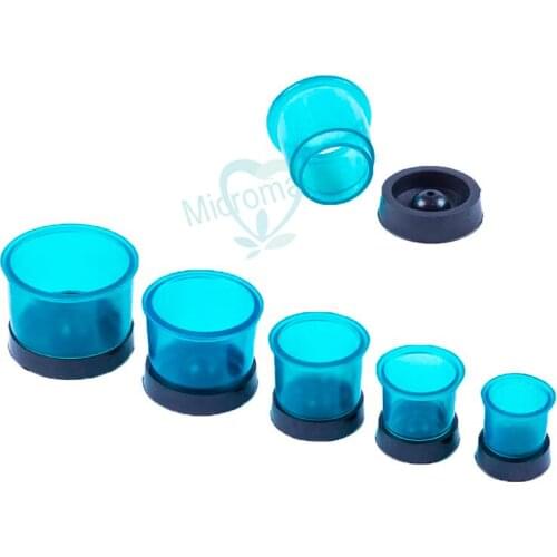 5pcs/1 Set Dental Lab Round Casting Flasks Rings Round Formers Base Wax Rubber