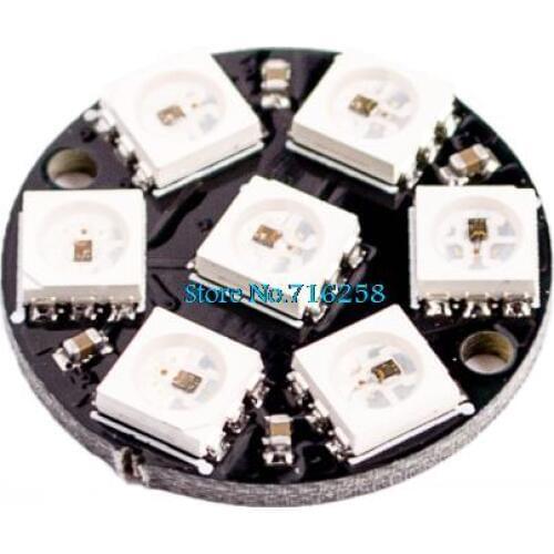 7-Bit 7 Bit LED WS2812 5050 RGB LED Ring Lamp Light with Integrated Drivers for arduino