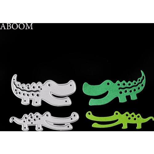 ABOOM New 1PC Metal Craft Crocodile Cute Animal Die Cutting Dies For Scrapbooking DIY Christmas Wedding Halloween Paper Template