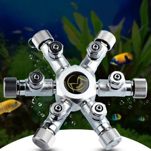 Aquarium DIY Multi Way CO2 Distributor Splitter Needle Valve Check Valve Bubble Counter for Solenoid Regulate CO2 Control System
