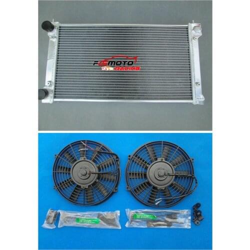 Brand New Aluminum Radiator & Fan for VW GOLF MK1/2 GTI/SCIROCCO 1.6 1.8 8V MT