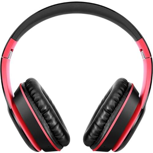 Wireless Over-Ear Headphone Foldable Stereo Earphone Super Bass Headset W/ Mic BT5.0 TF Card 40mm Speaker 3.5mm Jack
