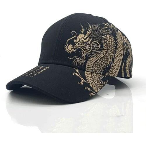 Newest adult men and women casual hip hop dragon printed baseball cap Cotton fitted dad hat Snapback hats
