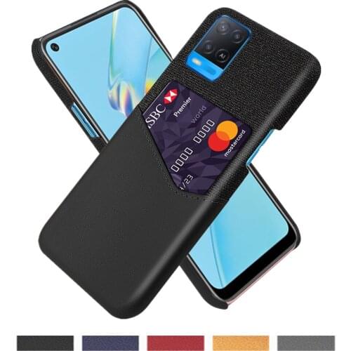 Card Slot Cover Business Funda For OPPO A54 A74 A72 A93 A55 5G A94 A92s A91 A53 A52 A79 A8 A15 A11 A31 A9 A5 2020 A12e Case Capa