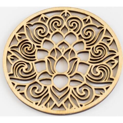 Wooden Coaster, table mat decorations,Drink Holder Wood Gift,Flower Of Life Water Spiritual Wooden coaster