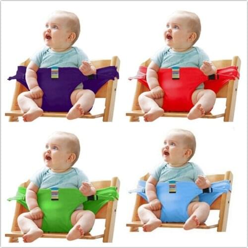 Baby Portable Seat Kids Chair Travel Foldable Washable Infant Dining High Dinning Cover Seat Safety Belt Auxiliary belt