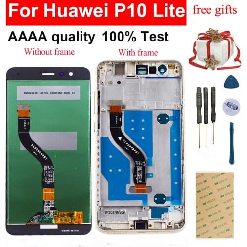 For Huawei P10 Lite LCD Screen WAS-LX1 / LX2 /LX3 /L22J /LX2J /L03T/ LX1A Touch Screen Digitizer LCD Display Assembly Frame