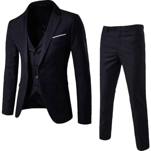 Mens Suits Groom Wear Tuxedos Custom Made 3-piece Wedding Suits Slim Fit Groomsmen Best Man Suit For Men (jacket+pant +vest)