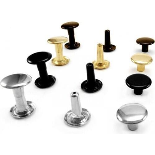 Double cap dot rivet 12 mm cap 12mm pin leather craft studs repairs