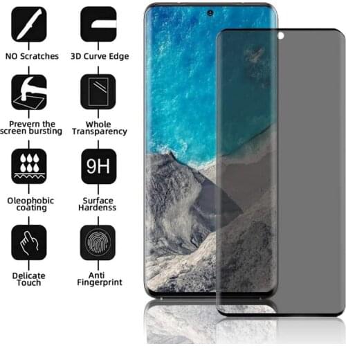Free Post 50pcs Anti Peek Privacy Tempered Glass Screen Protector For Samsung Galaxy S21 S30 Plus S20 Lite Note 21 20 10 FE 5G
