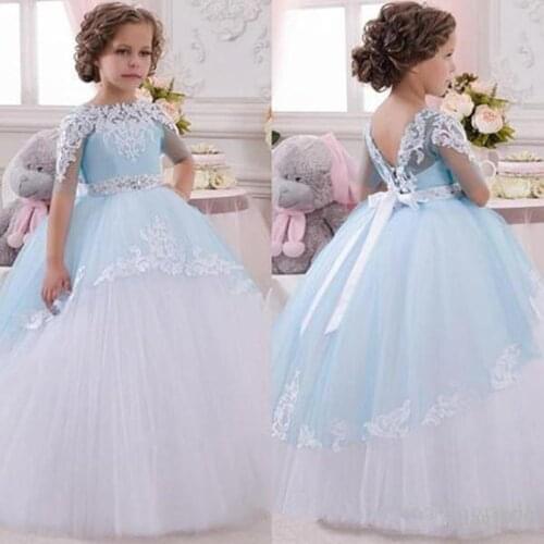 Lace Flower Girls Dresses For Wedding First Communion Dresses Party Prom Princess Gown Pageant Dresses