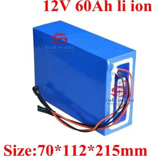 Brand 12v 60Ah lithium li-ion battery pack backup power 12.6v 12v 3s rechargeable battery for cctv camera light led +5A charger