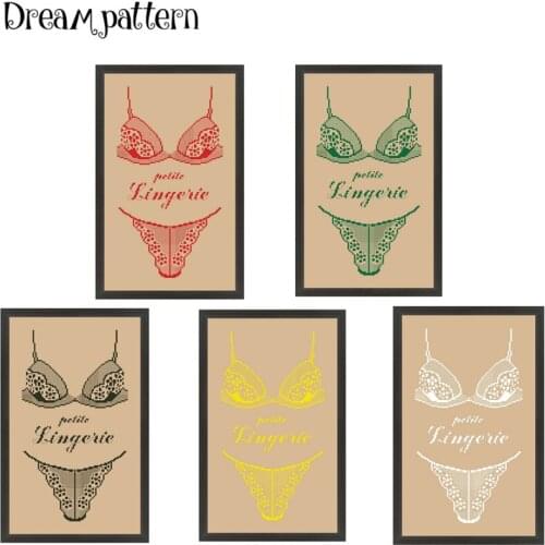 Petite lingerie cross stitch kit 18ct 14ct 11ct flaxen linen fabric cloth cotton thread embroidery DIY handmade