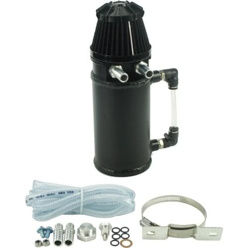 CNSPEED Oil Catch Tank Racing Oil Tank /Oil Catch can POLISHED OIL RESERVOIR CATCH CAN TANK WITH BREATHER FILTER YC100677