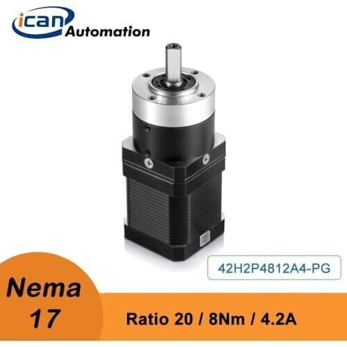 ICAN Micro Gear Motor 8Nm 1A Ratio20 Gearbox Nema17