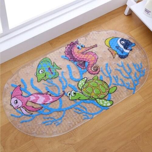 Cartoon Animal Bathroom Mat Childrens Bath Non-slip Mat PVC Bathroom Hotel Bathtub With Suction Cup Mat Bathroom Supplies