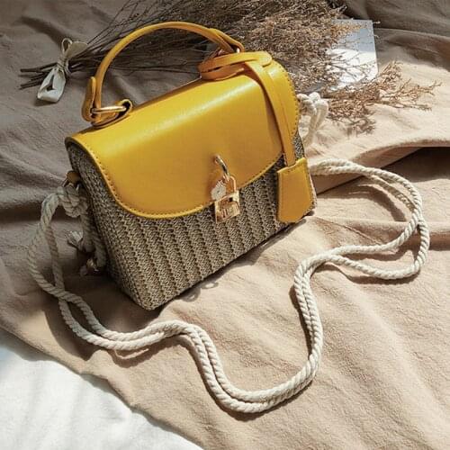 New Summer Straw Bag Beach Weave Handbag Women Crossbody Bags 2021 Fashion Totes Ladies Messenger Bag Clutches Female Purse