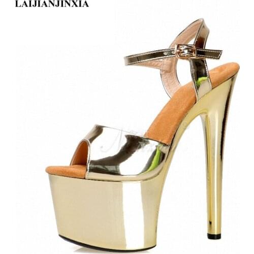 LAIJIANJINXIA New Platform Sandals New Gladiator High Stripper Heels Pole Dance Shoes Sexy Fetish Party Women Nightclub Sandals