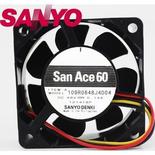 1pcs 109R0648J4D04 DC 48V 0.14A axial cooling fan 6025 60*60*25mm 60mm
