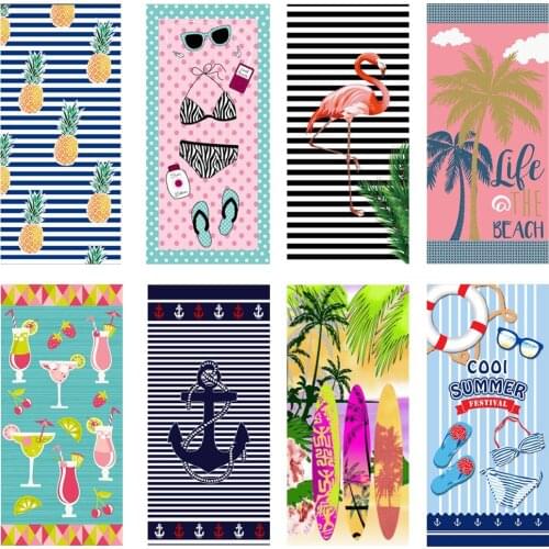 Beach Towel Outdoor Water Sports Swimming Towel Printed Microfiber Bath Towel Beach Towel Quick-Drying Towel