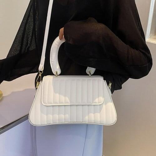 PU Flap Crossbody Bag Shopping Tote For Women Fashion Solid Small Handbag High Quality Lady Commuter Shoulder Messenger Bags