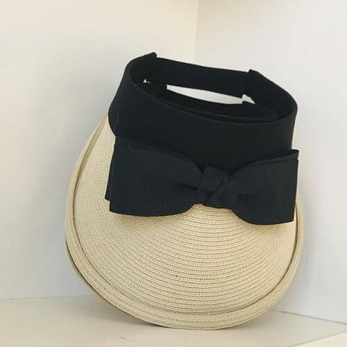New Women Casual Wide Brim Hat Sun visor cap Holiday outdoor beach caps Summer UV Protection Beach Cap lady Straw hats