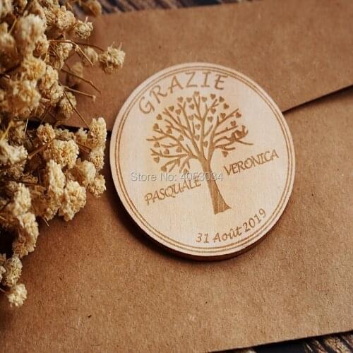 Save the Date Invitation, Wedding Wood Magnet, Custom Save the Date, Wedding Favor, Let Love Grow, Wood Invitation, Wedding Tree