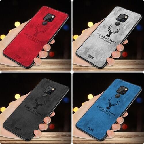 Fabric Cloth Texture Deer Case For Huawei Honor Nova Note Mate 9 8 5 P30 4 7C 7A 7X 6X V10 10 3i 3 p20 p10 p9 Pro Lite plus Case