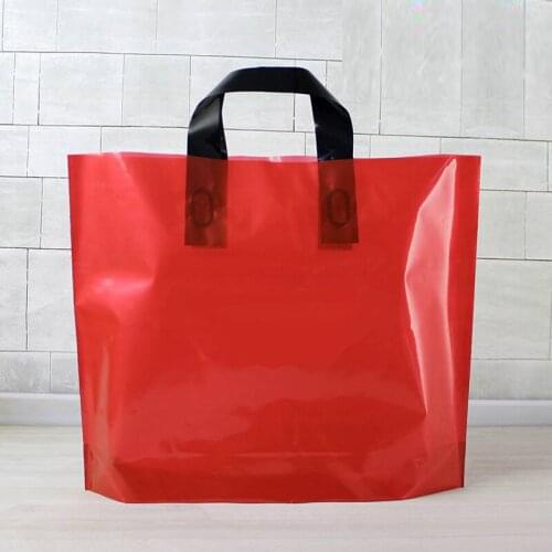 Custom logo trademark 50 one pack / boutique thickened clothing store plastic bag hand bag cosmetics store gift shopping bag pla