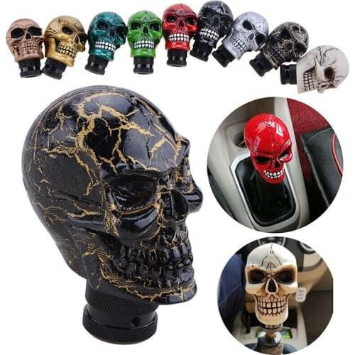 Car interior Universal Racer Manual Car Gear Stick Shifter Shift Knob Lever Skull Shape high quality