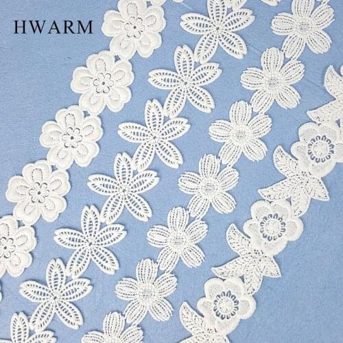 High Quality Popular Computer Embroidery Water Soluble Lace Fabric Spot Milk Silk Diy Manual Bar Code Wedding Skirt Accessories
