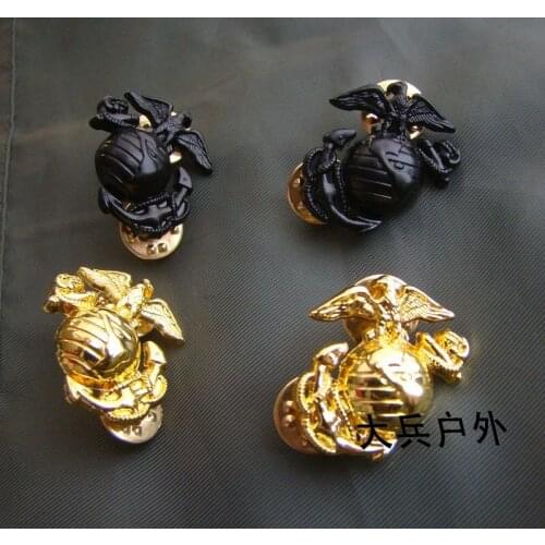 2 PAIR USMC US MARINE CORPS MARINES EMBLEM INSIGNIA COLLAR BADGE PIN OF4