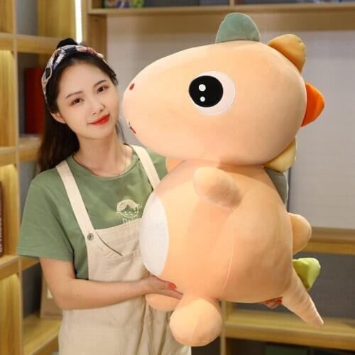 1pc 50/60cm Lovely Colorful Baby Dinosaur Plush Toys Cute Animal Dragon Pillow Fully Stuffed Soft Dolls for Children Girls Gift