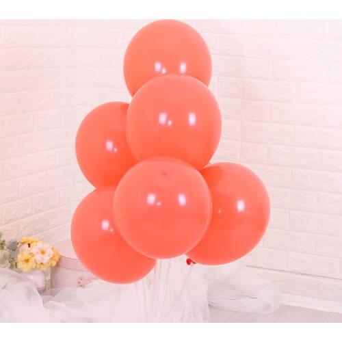 10pcs Coral Red Latex Balloons Wedding Party Decoration Inflatable Helium Ballon 12inch 1st Birthday Party Kids Favor Air Balls
