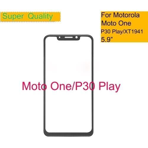 10Pcs/lot For Motorola Moto one XT1941-1 XT1941-3 Touch Screen Front Outer Glass Panel Lens For Moto One LCD Front