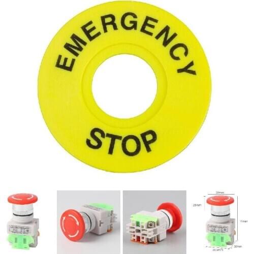 1NO 1NC DPST Emergency Stop Latching Push Button Switch 10A Mushroom Cap In Stock