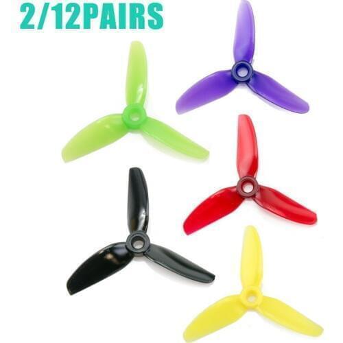 2Pairs HQProp DP3X4X3 3-blade 3Inch Poly Carbonate POPO CW+CCW Propeller For RC Racing Drone FPV Model Spare Part