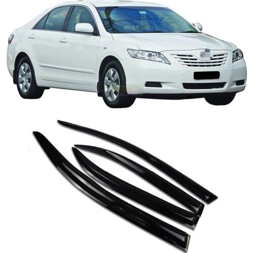 Car Window Visor Wind Rain Cap Sun Smoke Guard Deflector Vent Shade Rain Eyebrow For Toyota Camry Sedan 2007 2008 2009 2010 2011
