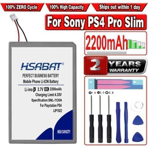HSABAT 2200mAh Battery for Sony PS4 Pro Slim Bluetooth Dual Shock Controller Second Generation CUH-ZCT2 or CUH-ZCT2U