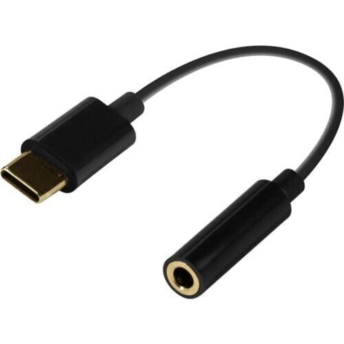 Audio Cable 3.5mm Stereo Female Plug Computer Cable for Type C Headphone