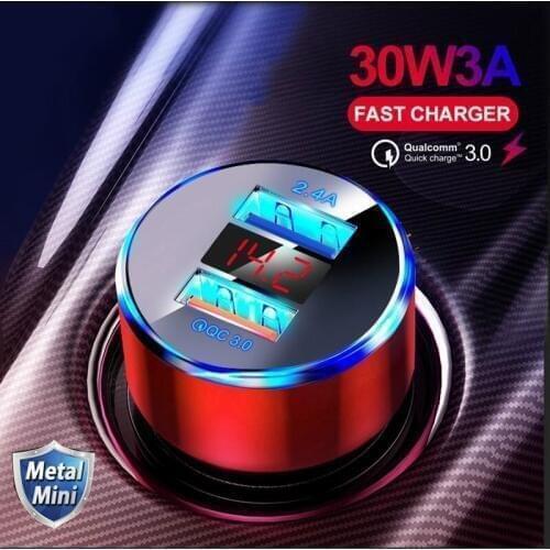 QC3.0 Car Charger for mobile phone quick charge 3.0 USB Charger for iphone 11 pro Samsung huawei xiaomi mini car phone charger