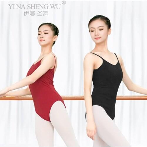 Ballet Leotards For Women Adult Dance Camisole Gymnastics Leotard Ballet Costume Red Black Bodysuit Gymnastics Swimsuit Clothing