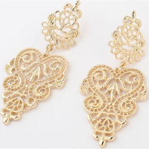 Bohemian Drop Earrings Jewelry Retro Vintage Alloy Women Silver Gold Long Pierced Dangle Earrings For Women