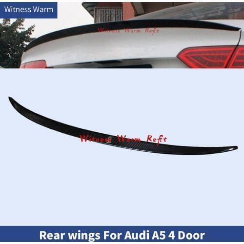 For Audi A5 S5 style 4Door 2009 2010 2011 2012 2013 2014 2015 2016 Carbon Fiber FRP Car Rear Trunk lip Wing Spoiler