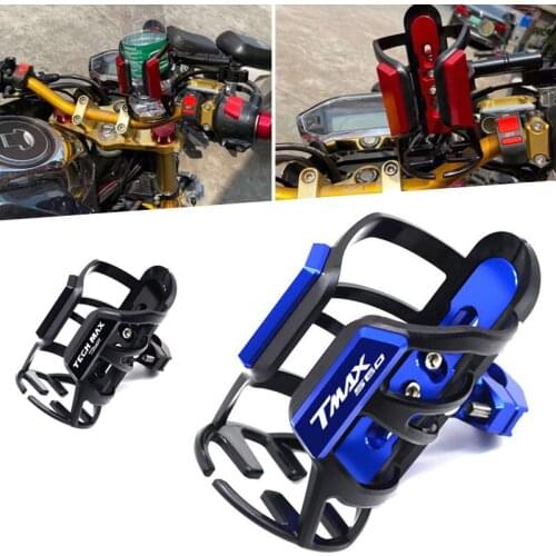 For YAMAHA TMAX560 TECH MAX TMAX Hot Deals Motorcycle CNC Beverage Water Bottle Drink Cup Holder Accessories logo tmax 560