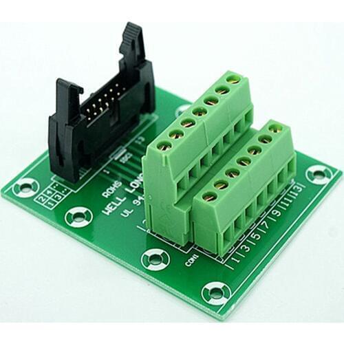 IDC14 2x7 Pins 0.1" Male Header Breakout Board, Terminal Block, Connector
