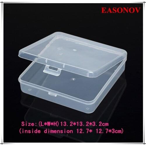 EASONOV 13.2*13.2*3.2cm PP Transparent plastic box tool hardware accessories receive the packing box 5pcs / lot free shipping