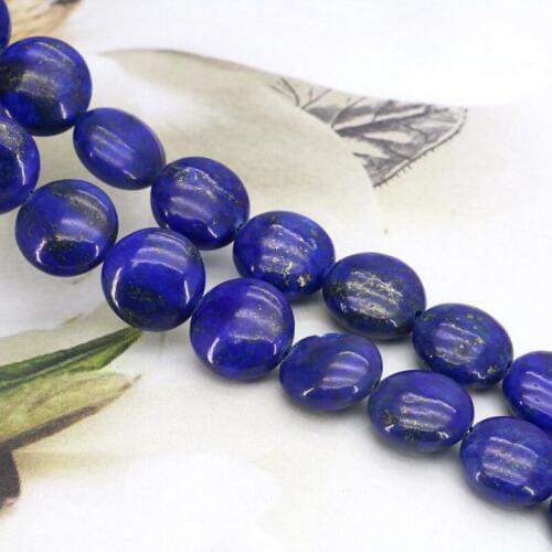 Coin shape Lapis lazuli round loose beads 10mm 15 inch DIY fashion fit jewelry making handmade design bracelet necklace gift