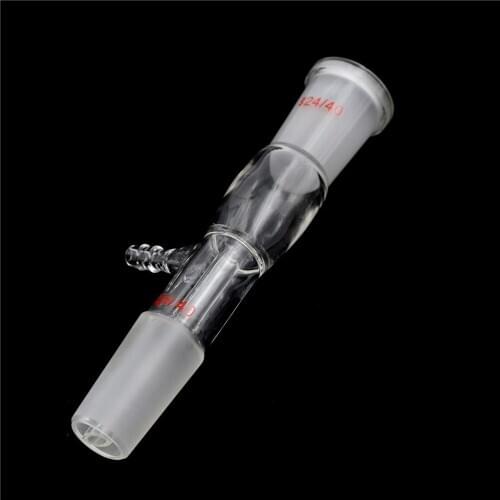 HOT 1Pcs 24/40,Glass Straight Tube Vacuum Take-off Adapter,Gas Inlet Adapter Lab Glassware Laboratory Tools