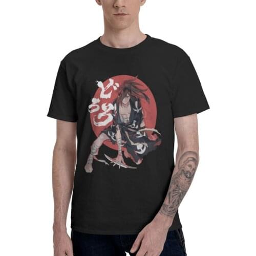 Manga Dororo T-shirt Men Novelty T Shirt Short Sleeve 100% Cotton Hyakkimaru Anime Tshirt Cool Tee Top